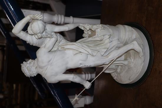 A Sevres biscuit figure group  Rape of Persephone. height 42cm (with restoration)